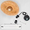 Bauro organische hanglamp met gevlochten kap, lengte 40 cm voor eettafel
