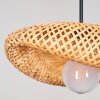 Bauro organische hanglamp met gevlochten kap, lengte 40 cm voor eettafel