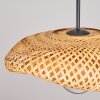 Bauro organische hanglamp met gevlochten kap, lengte 40 cm voor eettafel