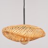 Bauro organische hanglamp met gevlochten kap, lengte 40 cm voor eettafel