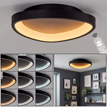 Ronde LED plafondlamp Rimon met afstandsbediening, lichtkleur instelbaar 2700-6500 Kelvin