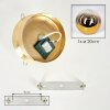 Gastor plafondlamp met ronde bolkap, E27 vintage plafondverlichting