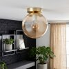Gastor globe plafondlamp E27, ronde plafondverlichting voor woonkamer en hal