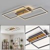 LED-plafondlamp Velani met overlappende rechthoekframes, 3000 Kelvin warmwit