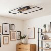 LED-plafondlamp Velani met overlappende rechthoekframes, 3000 Kelvin warmwit
