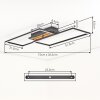 LED-plafondlamp Velani met overlappende rechthoekframes, 3000 Kelvin warmwit