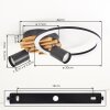 Ronde LED-plafondspot Velani met houten lamellenplaat, warmwit 3000 Kelvin