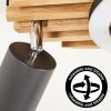 Ronde LED-plafondspot Velani met houten lamellenplaat, warmwit 3000 Kelvin