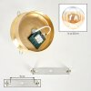 Gastor plafondlamp rond E27, bolvormige plafondverlichting ø 25 cm, vintage