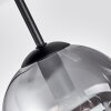 Cluster-plafondlamp Gastor met 4 moderne rookkleurige glazen bollen, ø 15 cm