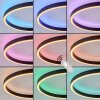 Narok LED plafondlamp met afstandsbediening, moderne dubbele ringvorm voor woonkamer