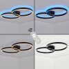 Ronde LED plafondlamp Narok met overlappende ringen, RGB en CCT 2700-6500 Kelvin