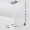 Flaut Hanglamp LED Chroom, 1-licht, Afstandsbediening, Kleurwisselaar