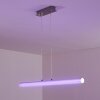 Flaut Hanglamp LED Chroom, 1-licht, Afstandsbediening, Kleurwisselaar
