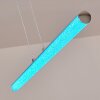 Flaut Hanglamp LED Chroom, 1-licht, Afstandsbediening, Kleurwisselaar