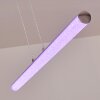Flaut Hanglamp LED Chroom, 1-licht, Afstandsbediening, Kleurwisselaar