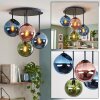 Gastor 4-lichts retro plafondlamp met bolkappen voor woonkamer en eetkamer