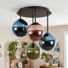 Gastor 4-lichts retro plafondlamp met bolkappen voor woonkamer en eetkamer