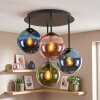 Gastor 4-lichts retro plafondlamp met bolkappen voor woonkamer en eetkamer
