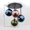 Gastor 4-lichts retro plafondlamp met bolkappen voor woonkamer en eetkamer