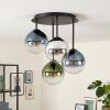Gastor plafondlamp met gekleurde glazen bollen, 4-lichts retro vintage