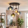 Gastor plafondlamp met gekleurde glazen bollen, 4-lichts retro vintage