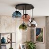 Gastor plafondlamp met gekleurd glas, 4-lichts glazen bollen, retro vintage