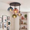 Gastor plafondlamp met gekleurd glas, 4-lichts glazen bollen, retro vintage