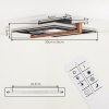 LED-plafondlamp Selani met vierkante kaders, houten balk, CCT 2700-6500 Kelvin
