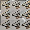 LED-plafondlamp Selani met vierkante kaders, houten balk, CCT 2700-6500 Kelvin
