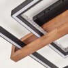 LED-plafondlamp Selani met vierkante kaders, houten balk, CCT 2700-6500 Kelvin
