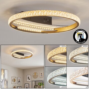 LED plafondlamp Calista met heldere ring, CCT 3000–6000 Kelvin, warm-, neutraal- en daglichtwit
