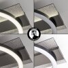 LED plafondlamp Kordex met glittereffect, geheugenfunctie, witte ovalen schermen