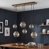 Koyoto 6-lichts hanglamp eettafel met bolvormige kappen, retro boho