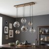 Koyoto 6-lichts eettafel hanglamp met bolvormige kappen en E27-fittingen