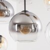Koyoto 6-lichts eettafel hanglamp met bolvormige kappen en E27-fittingen