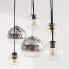 Koyoto 6-lichts eettafel hanglamp met bolvormige kappen en E27-fittingen