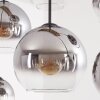 Koyoto hanglamp boven eettafel, 6-lichts met bolvormige kappen, retro