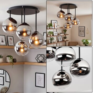 Chehalis plafondlamp bollen 4-lichts G9, ronde opbouwlamp Ø 41 cm