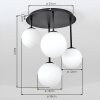 Chehalis plafondlamp met bollen, 4-lichts moderne plafondverlichting G9