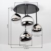 Chehalis plafondlamp bollen 4-lichts, G9, rond Ø 38 cm, modern vintage
