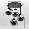 Chehalis kogelvormige plafondlamp, ronde 4-lichts plafondlamp ø 41 cm