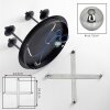Chehalis kogelvormige plafondlamp, ronde 4-lichts plafondlamp ø 41 cm