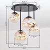 Kogellampje Chehalis, cluster met amberkleurige en heldere glazen bollen ø 12/15 cm