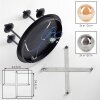 Chehalis plafondlamp met bolkappen, 4-lichts ronde plafondverlichting G9