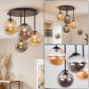 Chehalis 4-lichts plafondlamp met bolkappen, ø 41 cm, moderne retrostijl