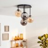 Chehalis 4-lichts plafondlamp met bolkappen, ø 41 cm, moderne retrostijl