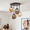 Chehalis 4-lichts plafondlamp met bolkappen, ø 41 cm, moderne retrostijl