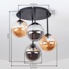 Chehalis 4-lichts plafondlamp met bolkappen, ø 41 cm, moderne retrostijl