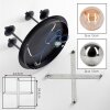 Chehalis 4-lichts plafondlamp met bolkappen, ø 41 cm, moderne retrostijl